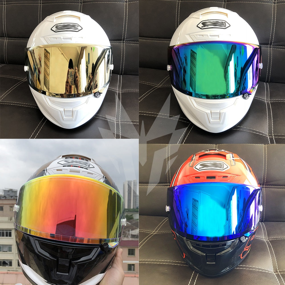 10 Colors Gold Iridium Motorcycle Full Face Helmet Visor Lens case for SHOEI X14 X-14 Z7 CWR-1 NXR RF-1200 X-Spirit 3 Visor Mask