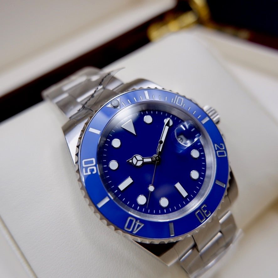 PARNIS Men's Automatic Watch Submariner 40mm Sapphire Glass Mechanical Parnis Blue R29