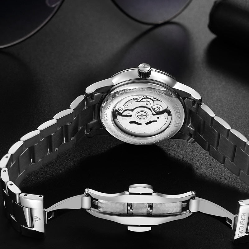 CADISEN Men Watch Automatic Mechanical Watches Japan NH36A Role Date Week Top Luxury Brand Wrist watch Clock Relogio Masculino