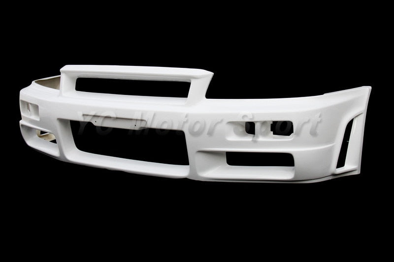 Car Accessories FRP Fiber Glass Bodykit Bumper Fit For 1999-2000 R34 GTT 2D 4D GTR-Style Front Bumper