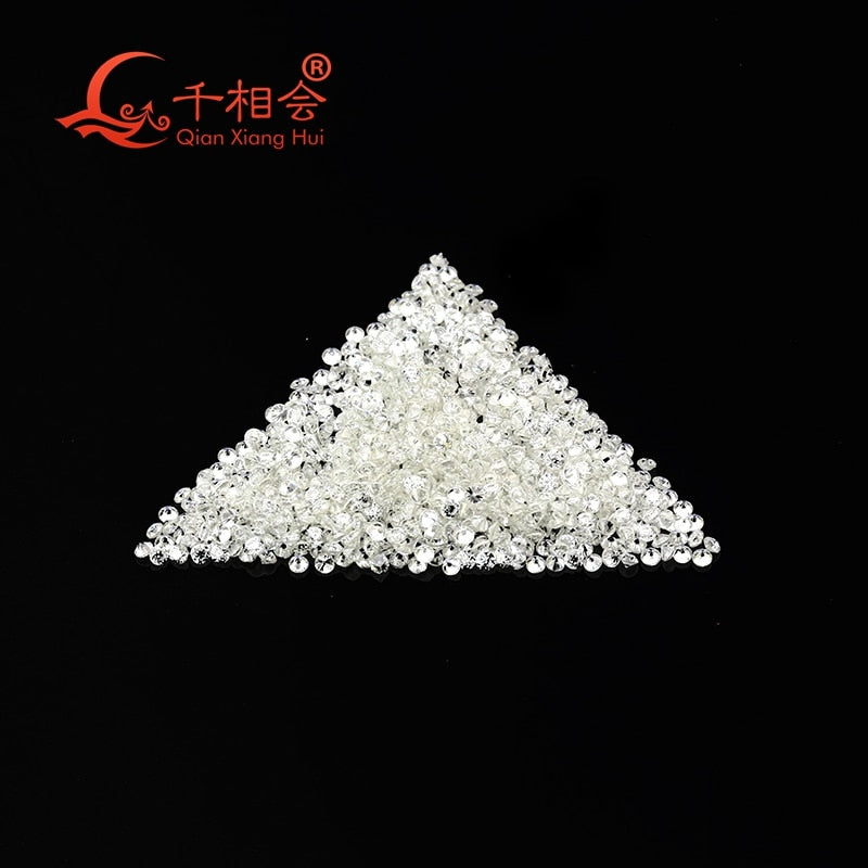 0.5CT per bag IJ  white  color 0.9mm to 2.9mm small size synthetic moissanite round shape loose stone made by SIC