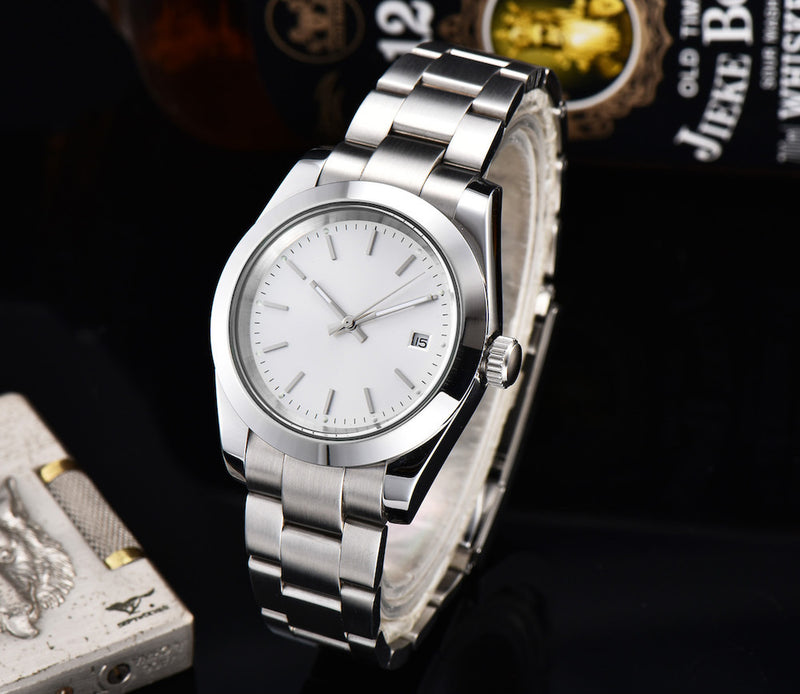 Men's self-winding watch / high quality movement / oyster white / suit, popular luxury brand / waterproof