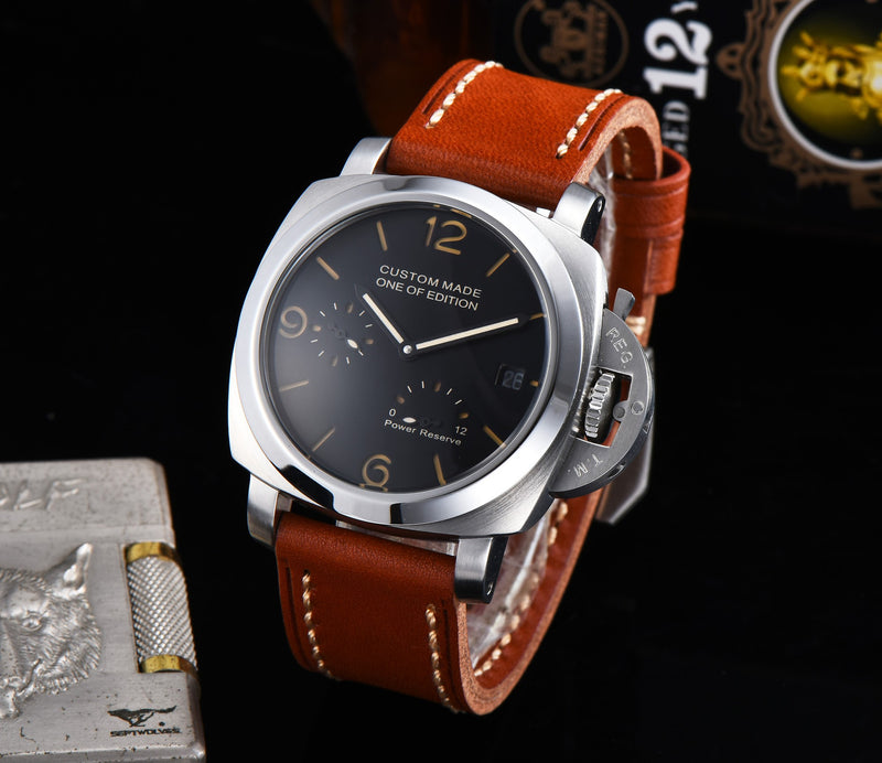 Parnis Military 42mm Self-winding Watch Men's Leather Belt Silver / Suit, Popular Luxury Brand / Waterproof / Recommended P63