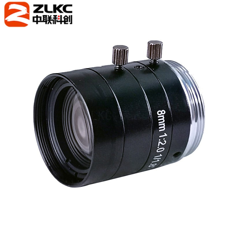 1/1.8“ FA Lens C Mount 8mm Manual Iris Fixed Focal Lenses 5.0 Megapixel F2.0 for Machine Vision and Industrial Inspection