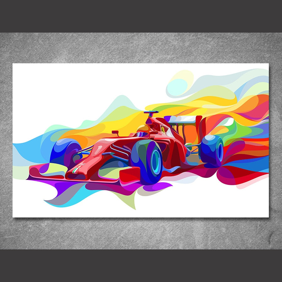 1 Piece Canvas Art Canvas Painting Formula One Neo Futuristic HD Printed Home Decor Poster Pictures for Living Room XA2318D