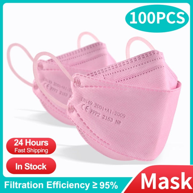 10-100pcs Mascarillas Adult Outdoor Droplet Haze Prevention Non Woven 3D Fish Face Mask Masque Jetables Halloween Cosplay