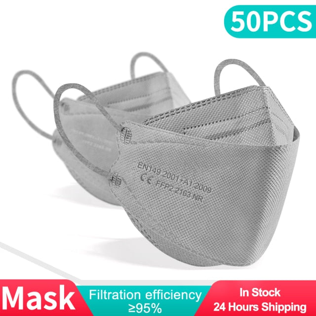 10-100pcs Mascarillas Adult Outdoor Droplet Haze Prevention Non Woven 3D Fish Face Mask Masque Jetables Halloween Cosplay