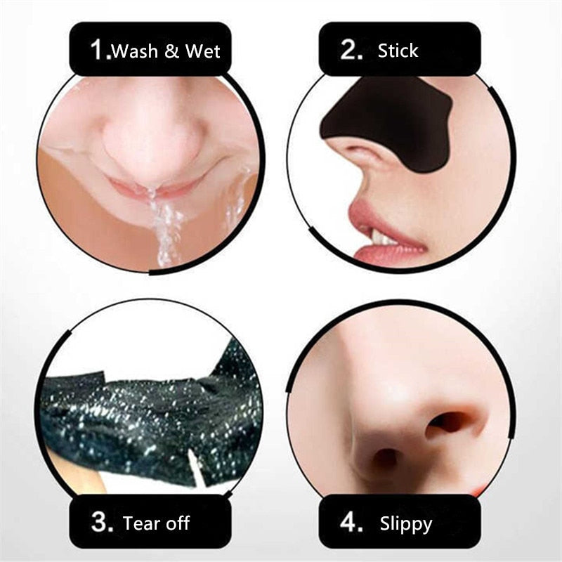 10-100pcs Nose Blackhead Remover Mask Deep Cleansing Skin Care Shrink Pore Acne Treatment Mask Nose Black dots Pore Clean Strips