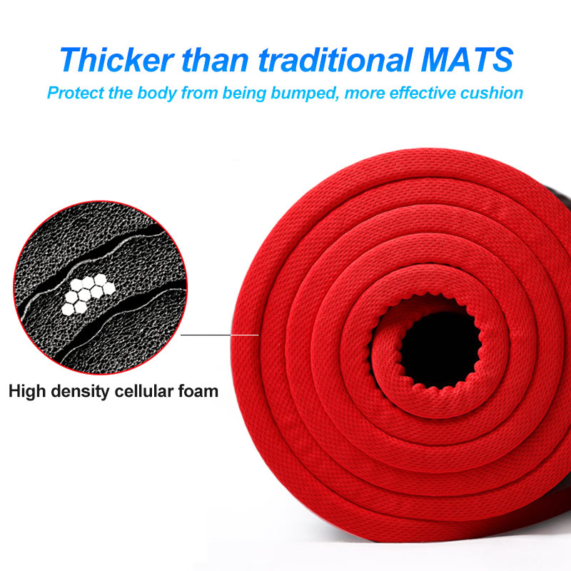 10 mm Extra Thick Non-slip Yoga Mat Natural Rubber NBR Fitness Sports Gym Pilates Pads Gift Yoga Mat Bag