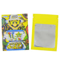 100 pcs 7x10 cm (2.76"x3.94") Zip Lock Pouches Aluminum Mylar Foil Food Bags 3.5 Grams Customized Printed Bags With Windows