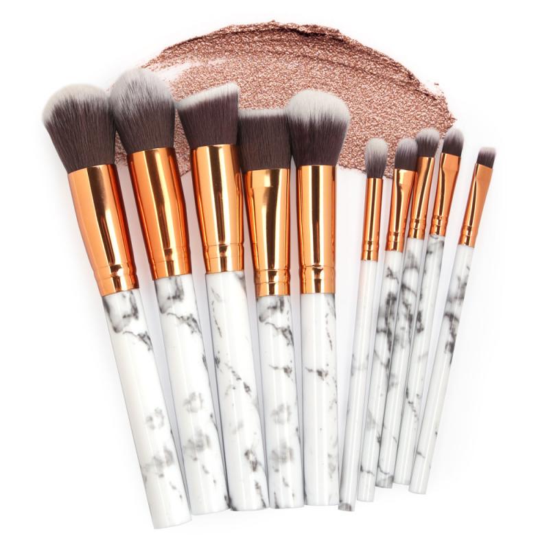 10PC/Set Marbling Makeup Brush Set Contouring Brush Mask Brush Blush Brush Eyeshadow Brush Foundation Brush  Makeup Tool