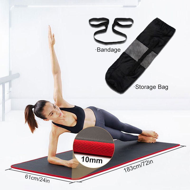 10mm Non-Slip Yoga Mat 183cm*61cm Thickened NBR Gym Mats Sports Indoor Fitness Pilates Yoga Pads коврик для йоги esterilla yoga