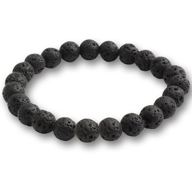 10mm Tiger Eye Natural Stone Beads Bracelet 3 Size Buddha Lava Round Beads Elasticity Rope Bracelets for Men Yoga Handmade Jewel