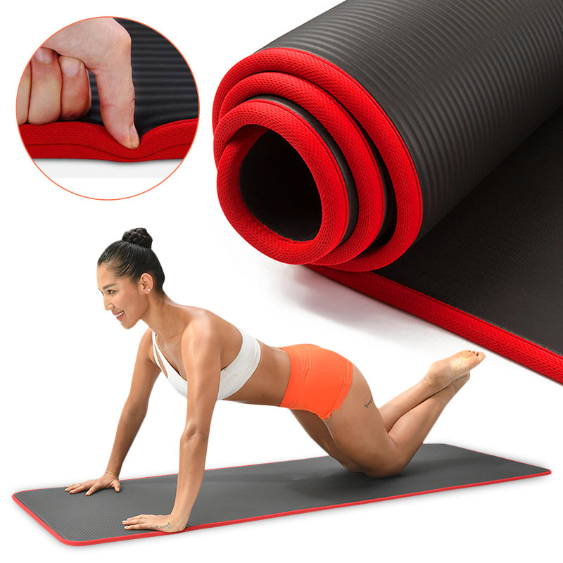 10mm Yoga Mat Extra Thick 1830*610mm NRB Non-slip Pillow Mat For Men Women Fitness Tasteless Gym Exercise Pads Pilates Yoga Mat