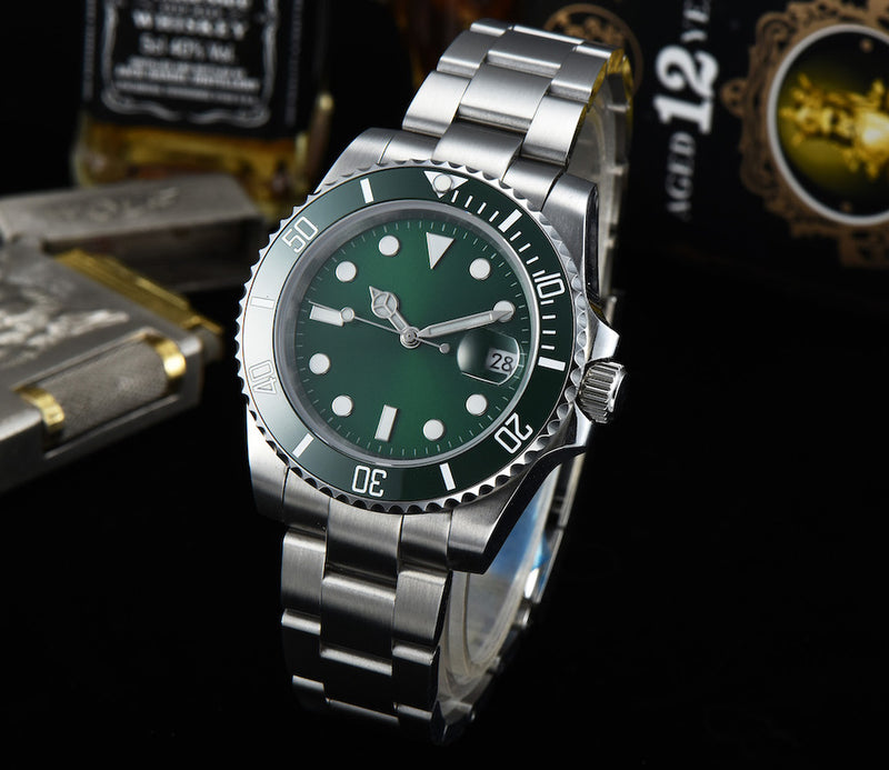 PARNIS Men's Automatic Watch Submariner 40mm Sapphire Glass Mechanical Parnis Green R30