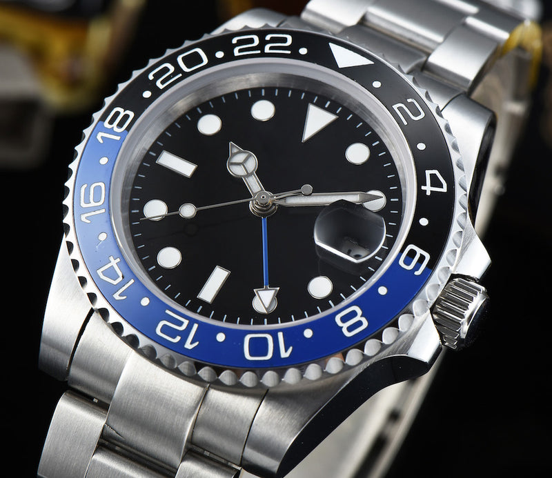 PARNIS Men's self-winding watch GMT 40mm sapphire glass mechanical parnis R31