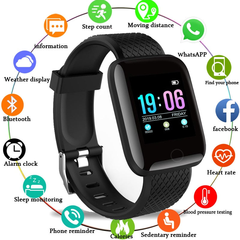 2019 New Stylish D13 Smart Watches Electronic Sports Smartwatch Fitness Tracker For Android Smartphone IP67 Waterproof Watch