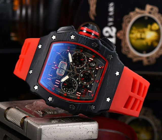 2020 AAA Richard full-function military watch diving 6-pin clock men's top brand luxury quartz watch reloj hombre Relogio Mille