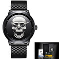 2020 Cool Punk 3D Skull Men Watch Brand LIGE Luxury Steel Quartz Men Watches Waterproof Retro Fashion Gold Black Clock Relogio
