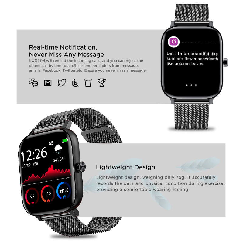 2020 New Color Screen Smart Watch Women men Full Touch Fitness Tracker Blood Pressure Smart Clock Women Smartwatch for Xiaomi