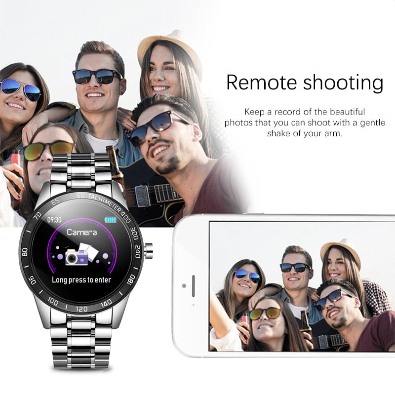2020 New Color screen men sport smart watch Men Fitness tracker For iPhone/xiaomi Heart rate blood pressure function smartwatch