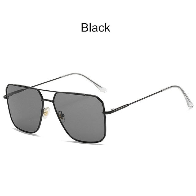 2020 New Over Sized Sunglasses Men Anti-Reflective Mirror Classic Square Metal Glasses Vintage Fashion Women Sun Glasses Uv400