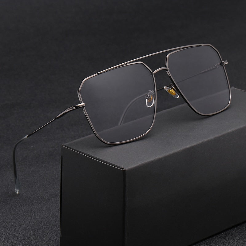 2020 New Over Sized Sunglasses Men Anti-Reflective Mirror Classic Square Metal Glasses Vintage Fashion Women Sun Glasses Uv400