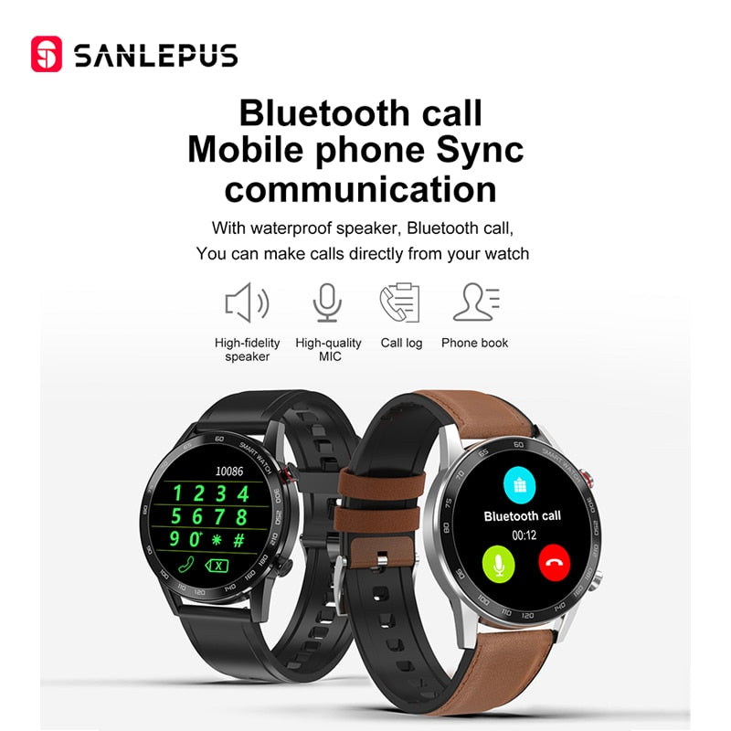 2020 SANLEPUS Business Smart Watch Bluetooth Call Smartwatch Men Sport Fitness Bracelet Clock For Android Honor Huawei Xiaomi