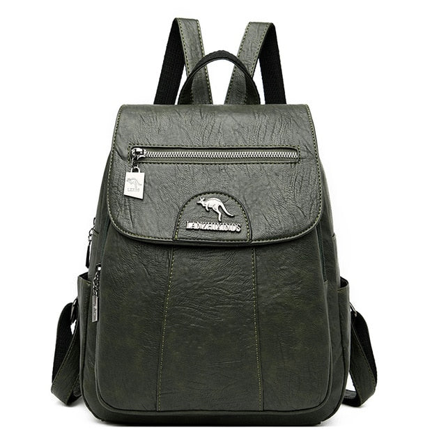 2020 Women Leather Backpacks High Quality Female Vintage Backpack For Girls School Bag Travel Bagpack Ladies Sac A Dos Back Pack