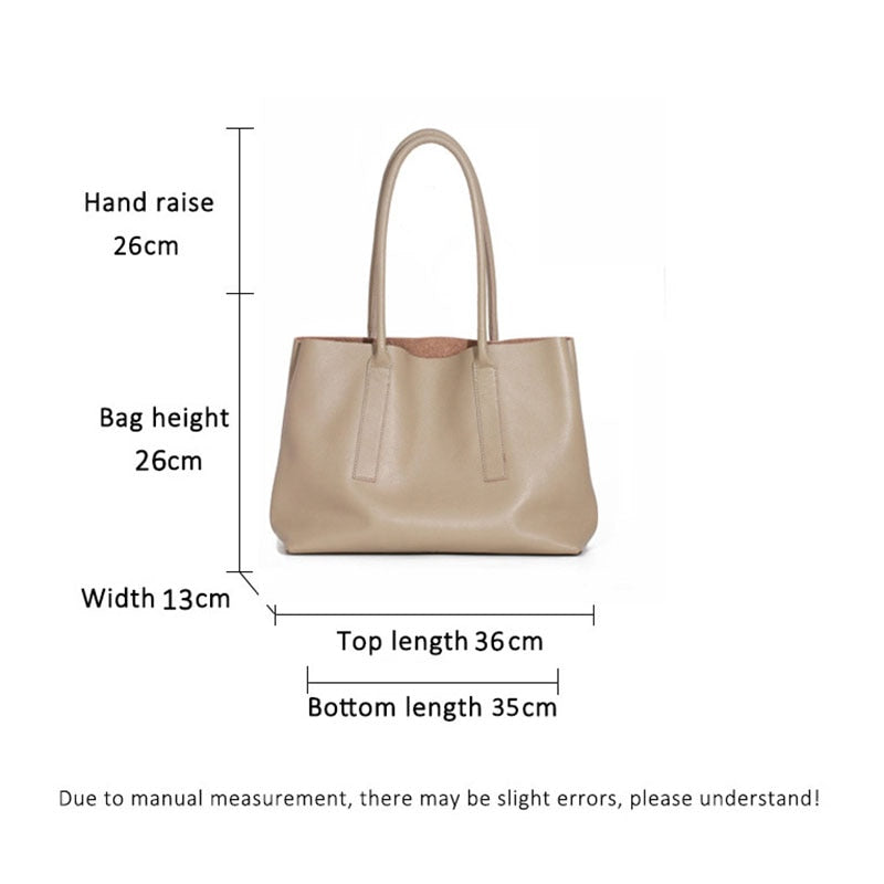 2021 100% Natural Genuine Leather Bags Women Leather Handbags Winter Big Female Shoulder Bags Ladies Tote Large Hand Bags Beige