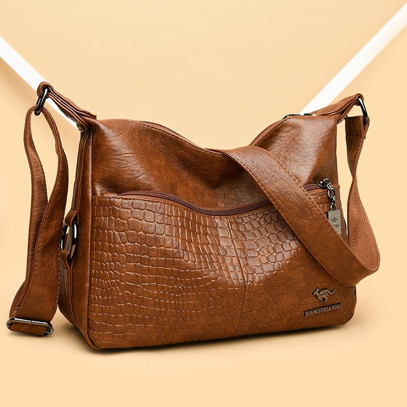 2021 Alligator Soft Leather Luxury handbags Women bags Designer Multi-pocket Crossbody Shoulder Bags For Women Sac a Main