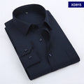 2021 New Men's Dress Shirt Solid Color Plus Size 8XL Black White Blue Gray Chemise Homme Male Business Casual Long Sleeved Shirt