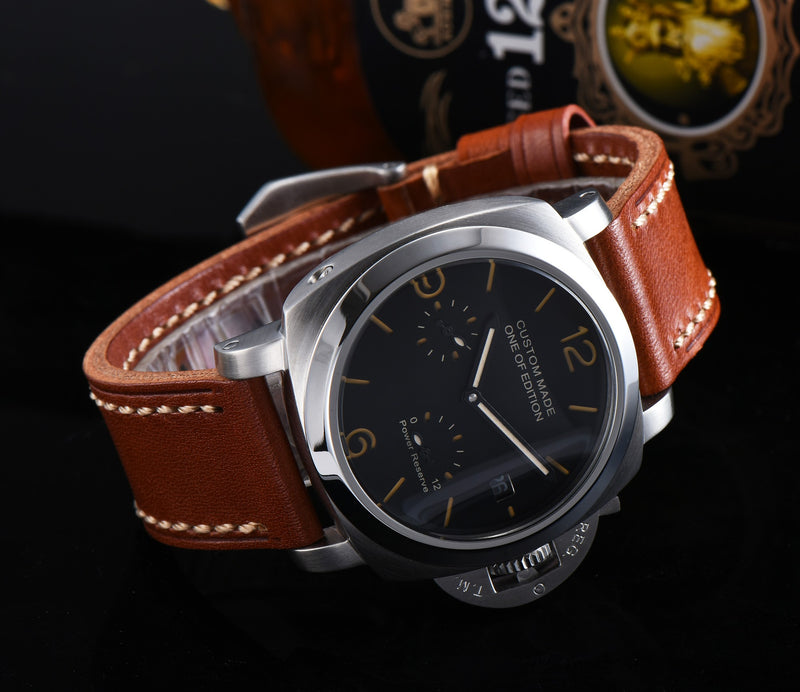 Parnis Military 42mm Self-winding Watch Men's Leather Belt ND / Suit, Popular Luxury Brand / Waterproof / Recommended P63