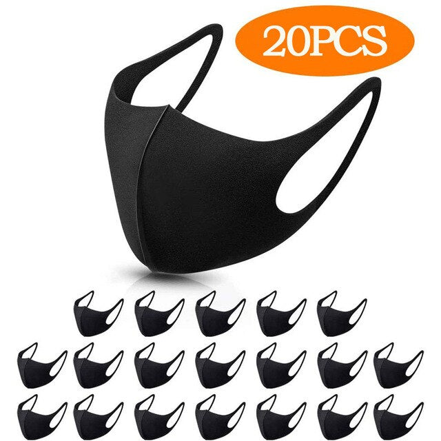 20pc Protection Breathable Fashion Cutton Mask For Face With Adult Washable Reuse Face Masks Dustproof Halloween Cosplay
