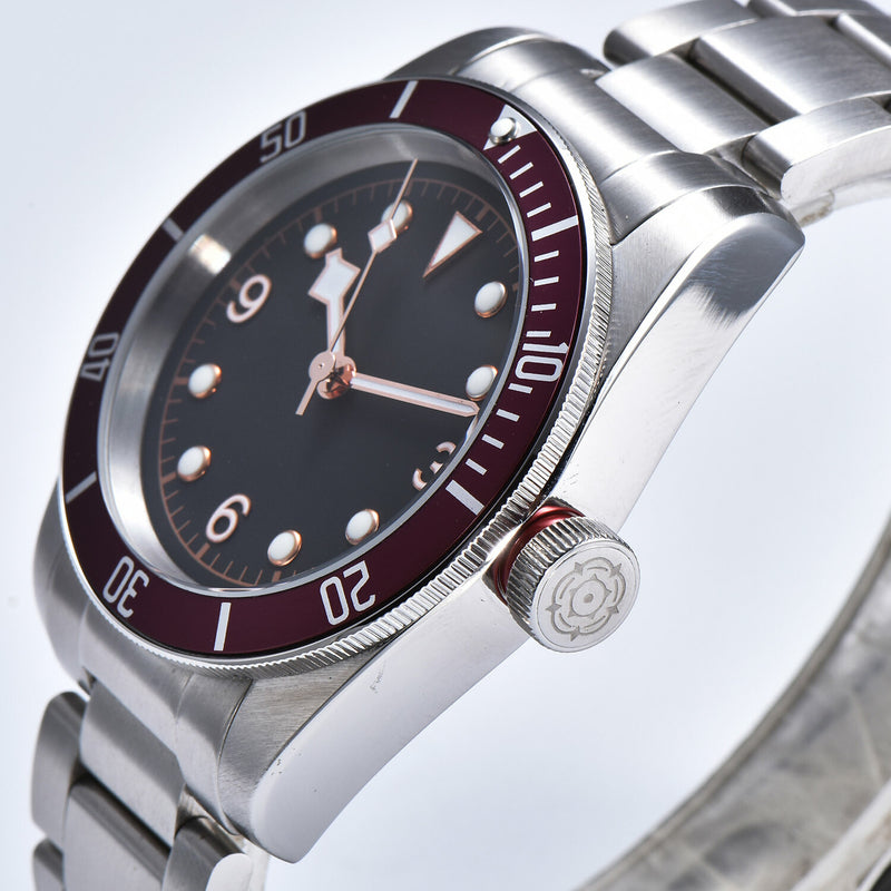 Men's Mechanical Self-winding Black Bay Watches Black, Wine Red / Suits, Popular Brands / Fashion B13