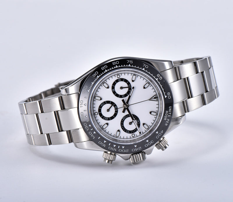 PARNIS Men's Watch Daytona 40mm Sapphire Glass chronograph Japan quartz movement D10