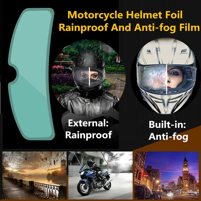 2PCS Motorcycle Helmet Film for K3 K4 AX8 HJC HD MT LS2 Helmets Film Motorcycle Anti-Fog+Rainproof Clear Patch Film Waterproof