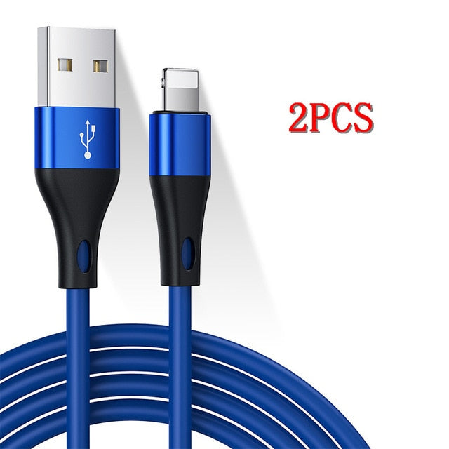 2PCS USB Cable For iPhone Cable 11 Pro Max Xs Xr X 8 7 6 6s 5s Plus iPad Fast Charging Cables Cord Data Cable For iPhone Charger