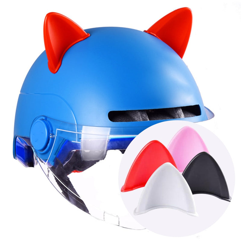 2pcs Car Motorcycle Helmet Devil Horn Cute Cat Ears Decoration Motocross Full Face Off Road Helmet Decoration Car Accessories