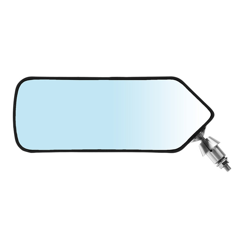 2x New Universal Retro Car Rearview Side Mirror Craft Square F1 Style w/Blue Mirror Surface Metal Bracket Rear View Mirror