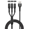 3 in 1 USB Cable for Mobile Phone 2.4A Micro USB Type C Charger Cable for Huawei iPhone 12 11 pro XR XS Max X Fast Charging Cord