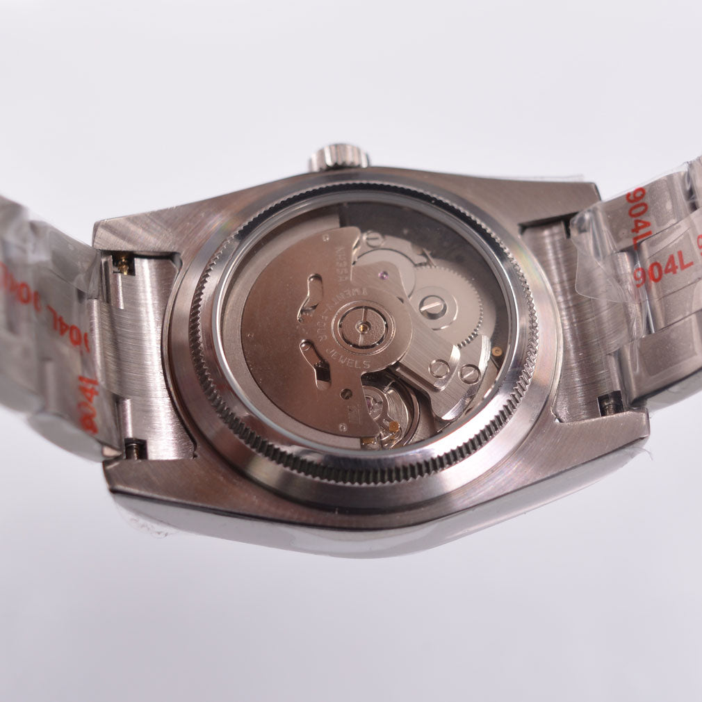 36mm / 40mm DIY Custom Bliger Orange Dial Sapphire glass watches Luminous NH35 / miyotya Mechanical Automatic Mens Watch