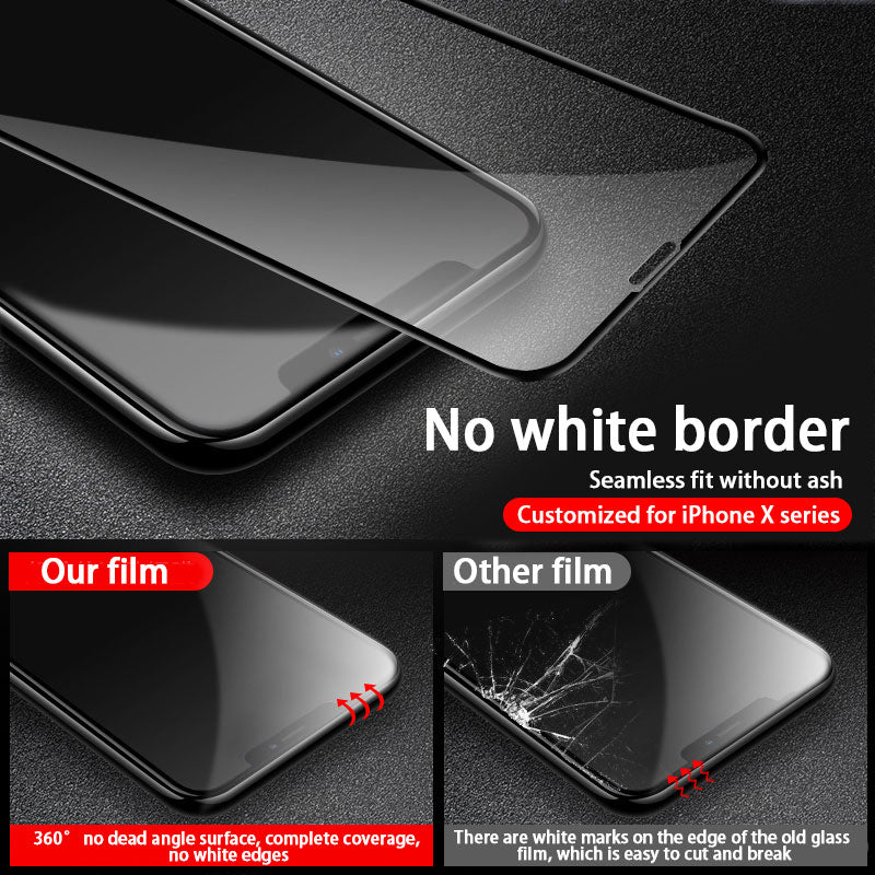 3PCS Full Cover Protective glass on For iPhone 11 12 Pro Max tempered Glass Film iPhone X XR XS Max Screen Protector Curved Edge