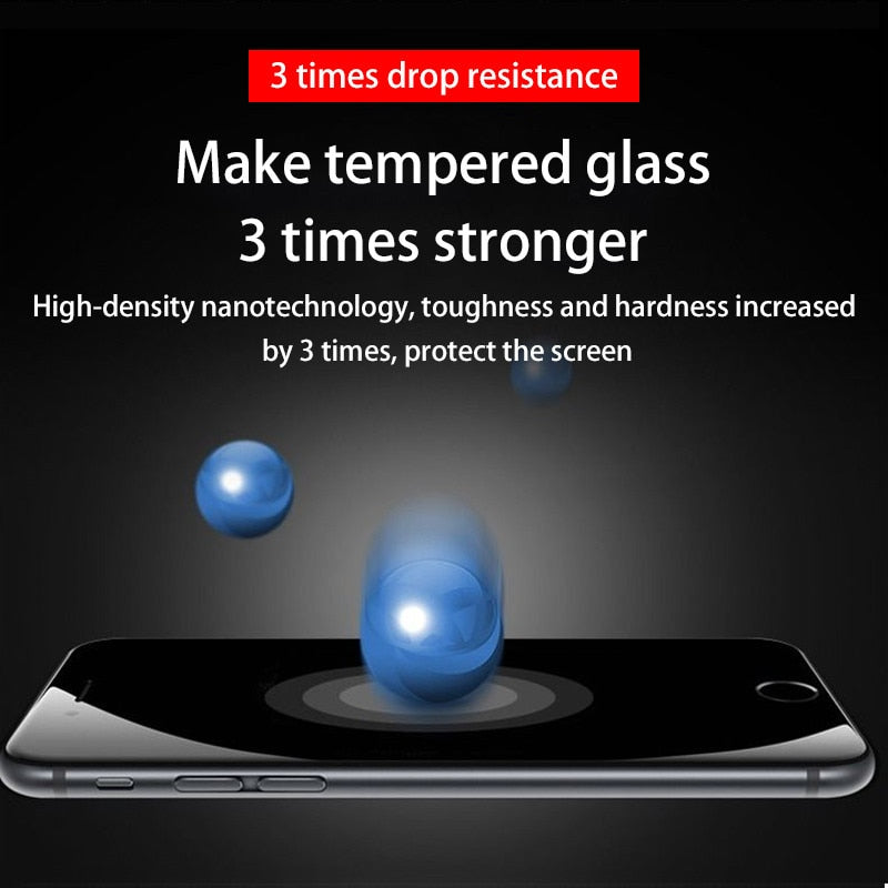 3PCS Full Cover Protective glass on For iphone 7 8 tempered Glass Film On iPhone 6 6s Plus SE 2020 Screen Protector Curved Edge