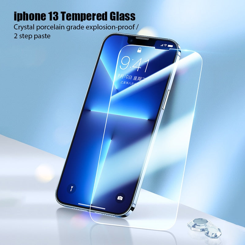 4PCS Tempered Glass for iPhone 13 12 11 Pro Max Mini Screen Protector for iPhone 14 Pro Max 7 8 6 6S Plus SE 2020 X XR Xs Glass