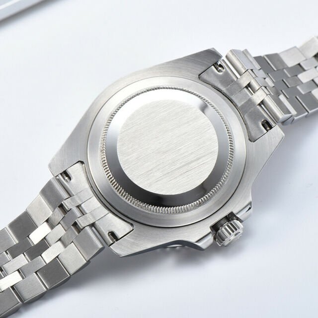 40mm PARNIS black dial Sapphire Crystal GMT Automatic machinery movement luminous men's watches ceramic bezel Mechanical watch