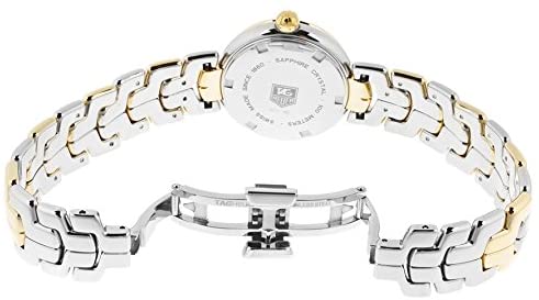 Tag Heuer Women's Link Silver Guilloche Dial 18K Gold Plated & Stainless Steel