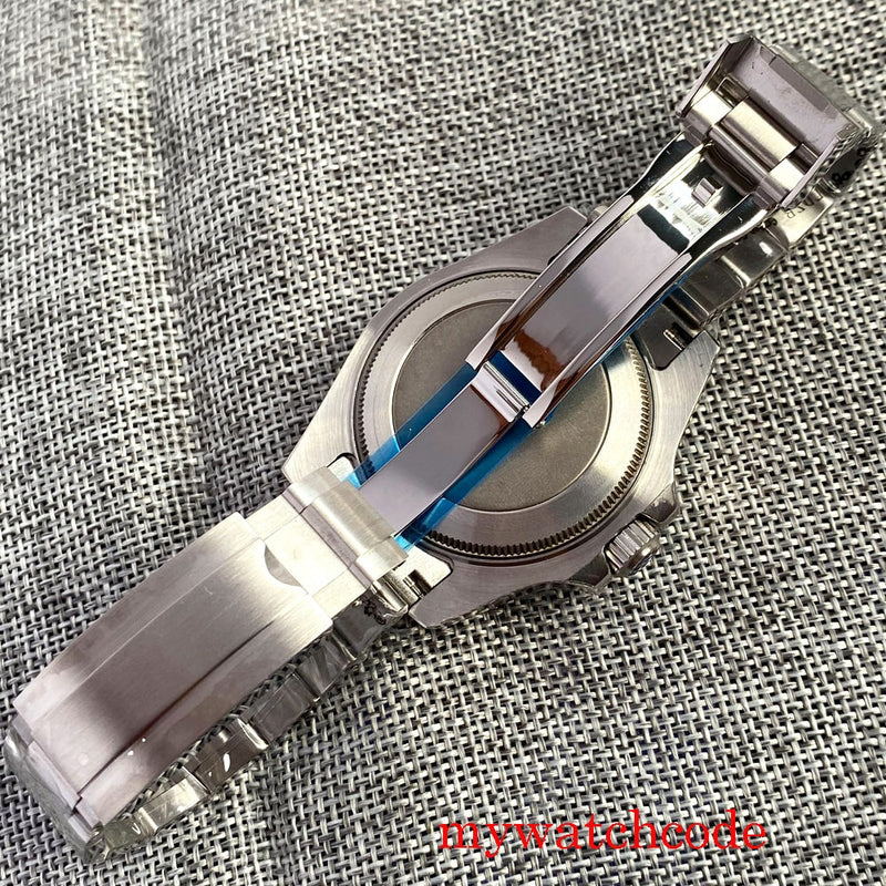 43mm Bliger NH35 MIYOTA 8215 PT5000 Automatic Watch Sea Big Blue Dial Sapphire Glass Oyster Bracelet