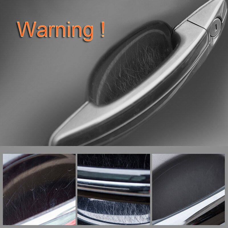 4pcs Car Door Handle Protection Film Invisible Universal Door Handle Stickers Carbon fiber Anti Scratch Stickers Car Styling