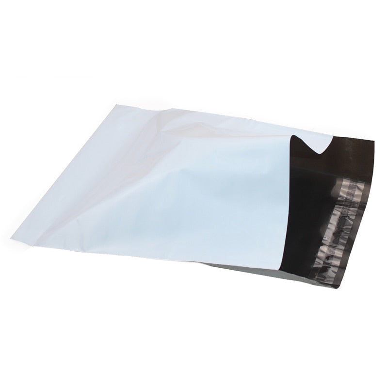 50pcs/Lots White Courier Bag Express Envelope Storage Bags Mail Bag Mailing Bags Self Adhesive Seal Plastic Packaging Pouch